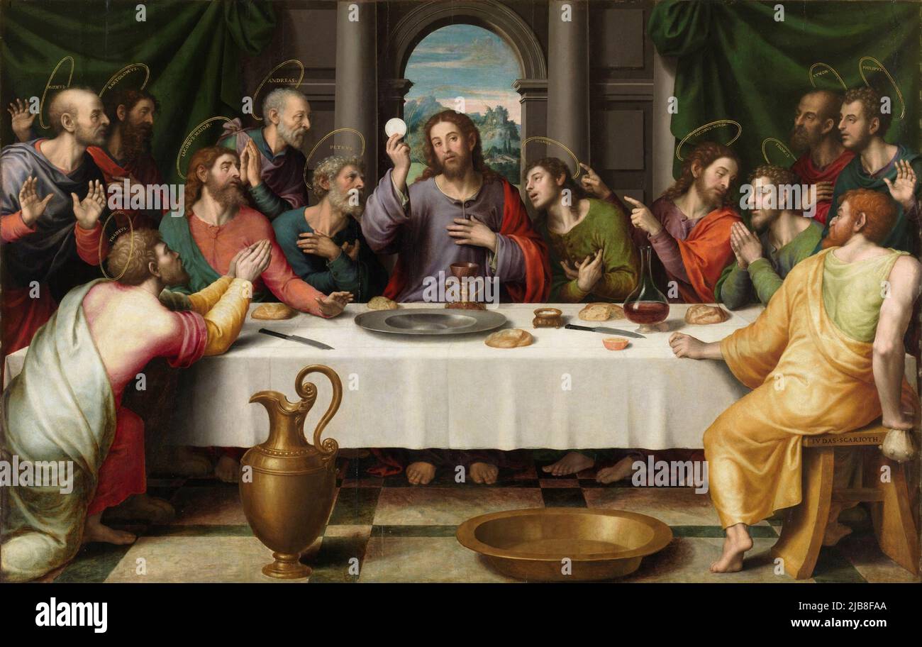 The Last Supper by Juan de Juanes Stock Photo