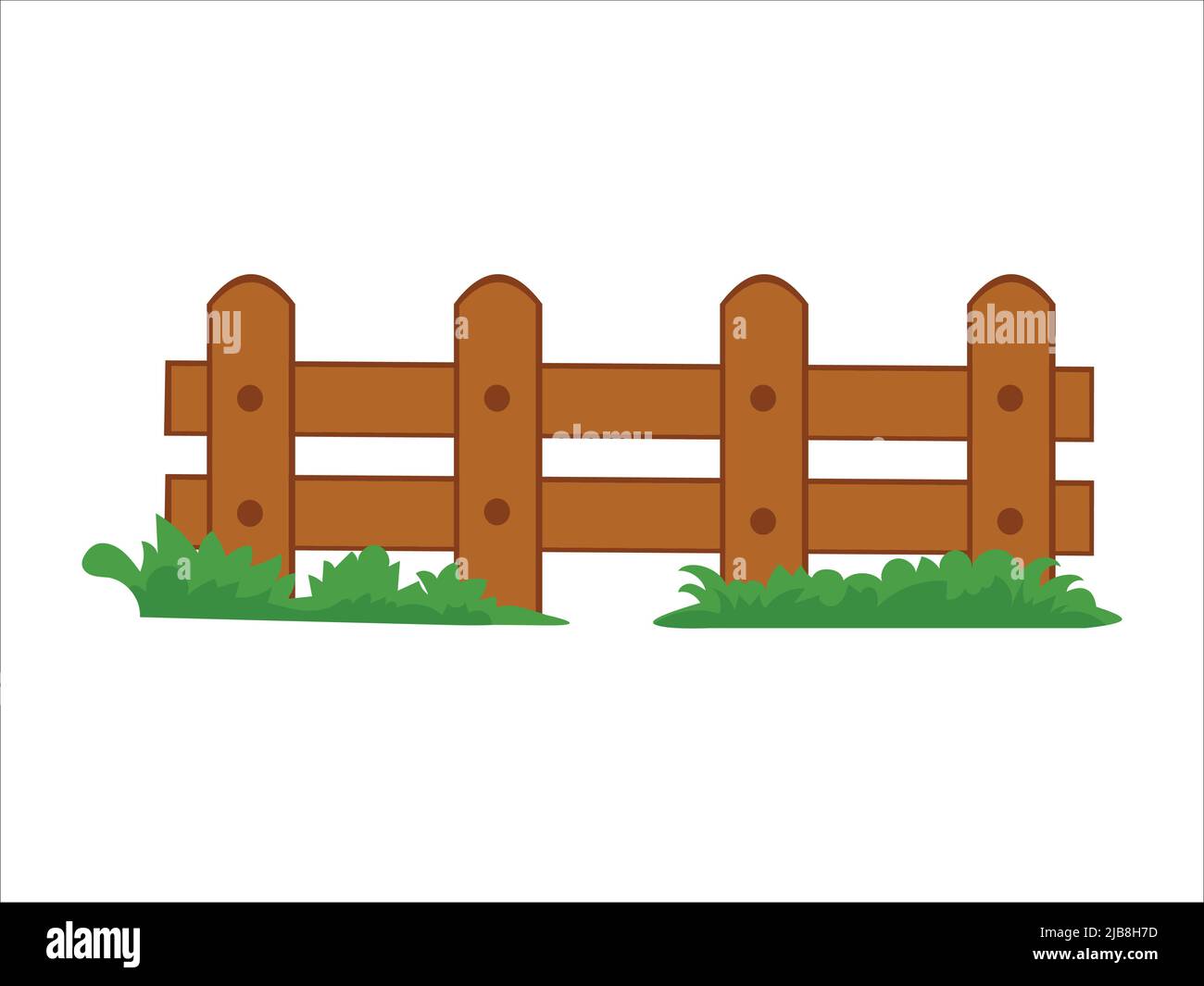 Wooden fence clipart Stock Vector Image & Art - Alamy