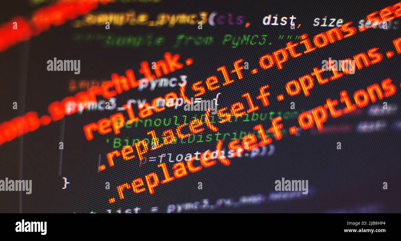 Programming code screen of software developer. Software Programming ...