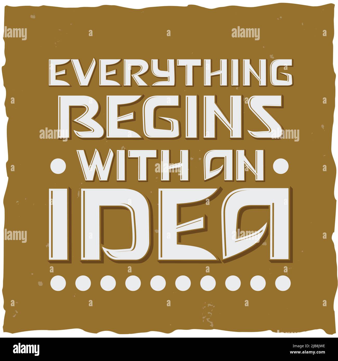 Lettering everything begins with an idea vector illustration Stock Vector Image & Art Alamy