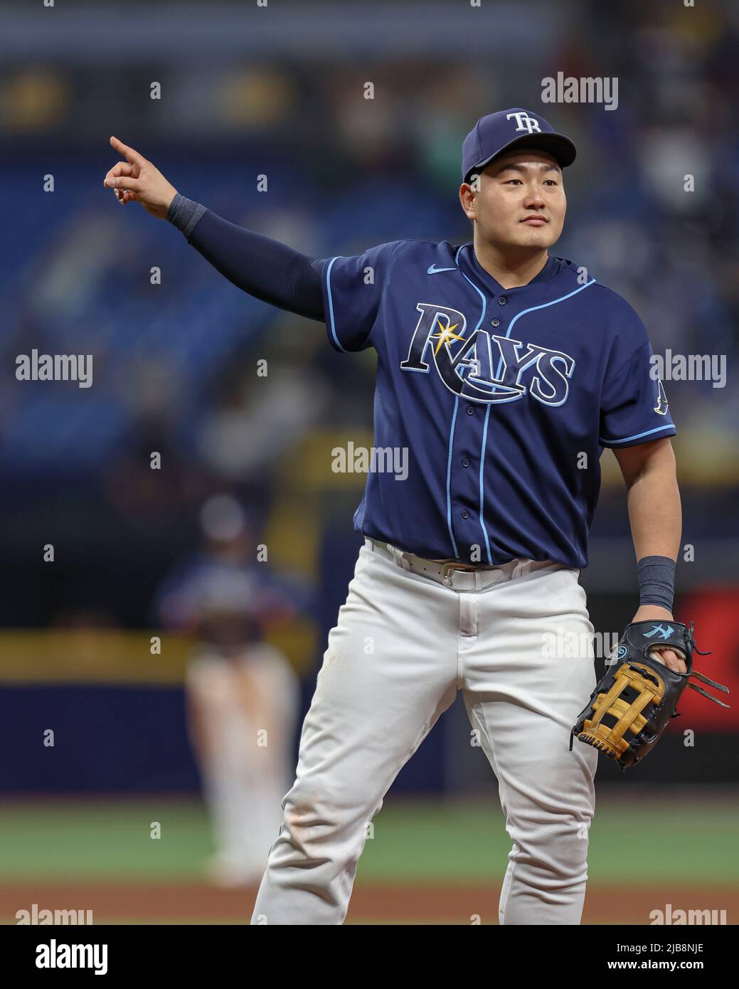 St. Petersburg, FL. USA; Tampa Bay Rays first baseman JiMan Choi (26