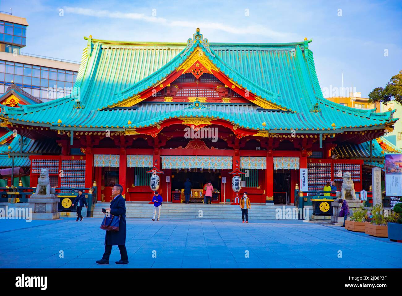 Main temple at Kanda shrine in Tokyo Stock Photo