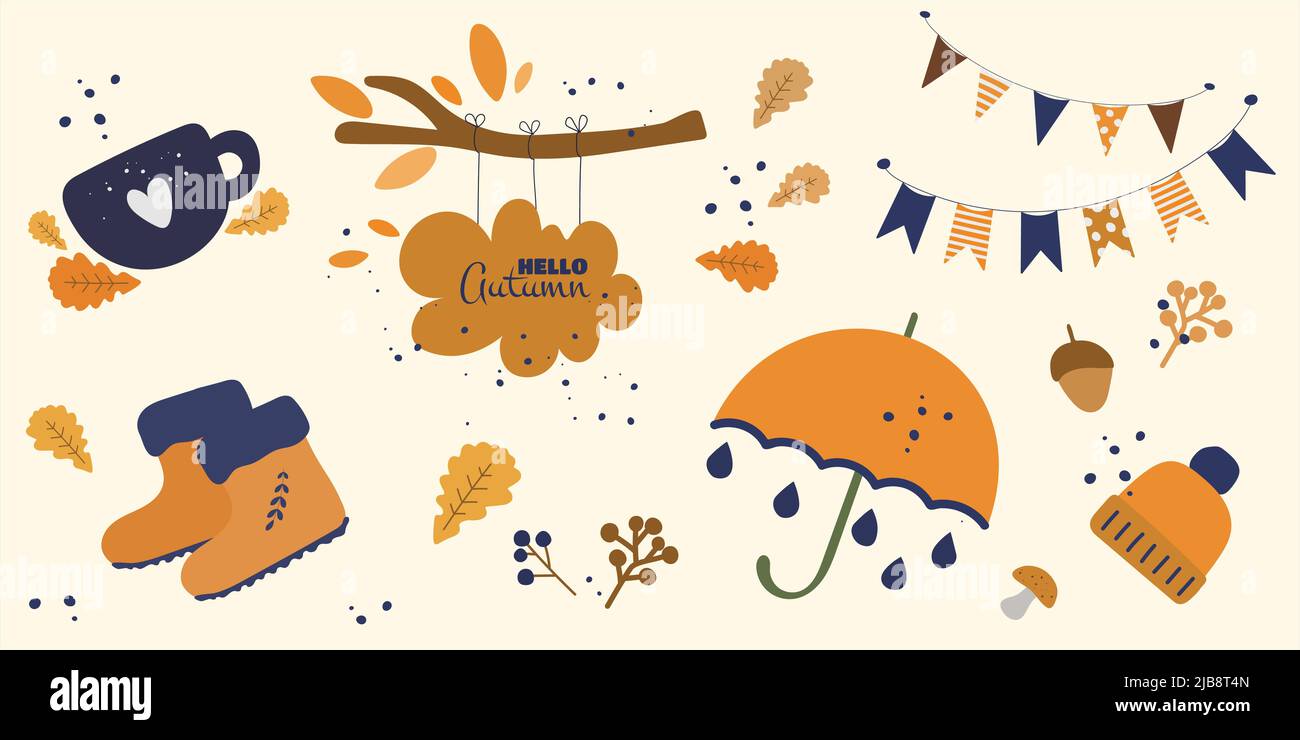 Autumn cozy vector Stock Vector Image & Art - Alamy
