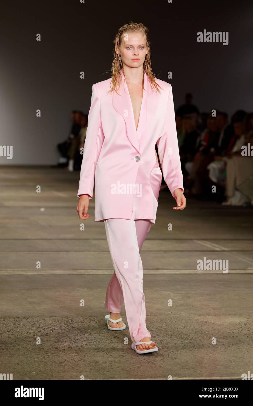 A model walks the runway during the KARLA SPETIC show during the Afterpay Australian Fashion Week 2022 at Carriageworks on May 11, 2022 in Sydney, Aus Stock Photo