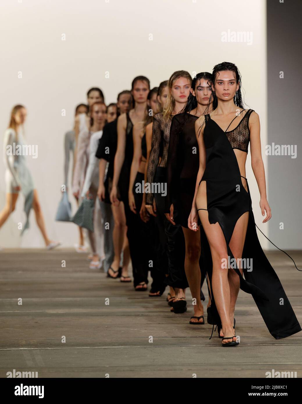 Models walk the runway during the KARLA SPETIC show during the Afterpay Australian Fashion Week 2022 at Carriageworks on May 11, 2022 in Sydney, Austr Stock Photo