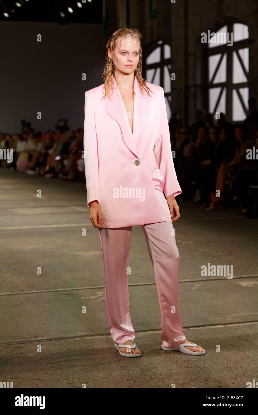 A model walks the runway during the KARLA SPETIC show during the Afterpay Australian Fashion Week 2022 at Carriageworks on May 11, 2022 in Sydney, Aus Stock Photo