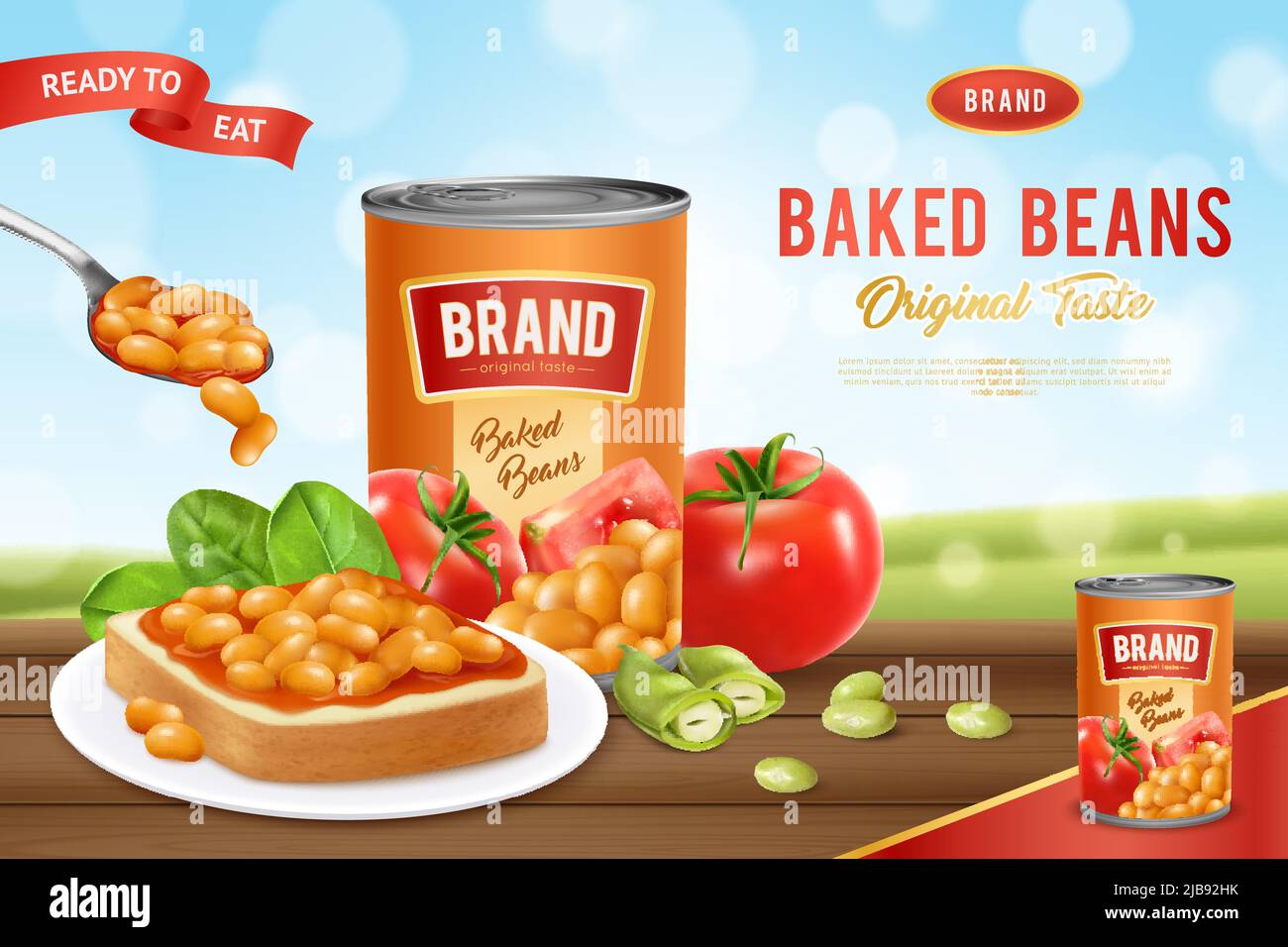 Canned baked beans Stock Vector Images Alamy
