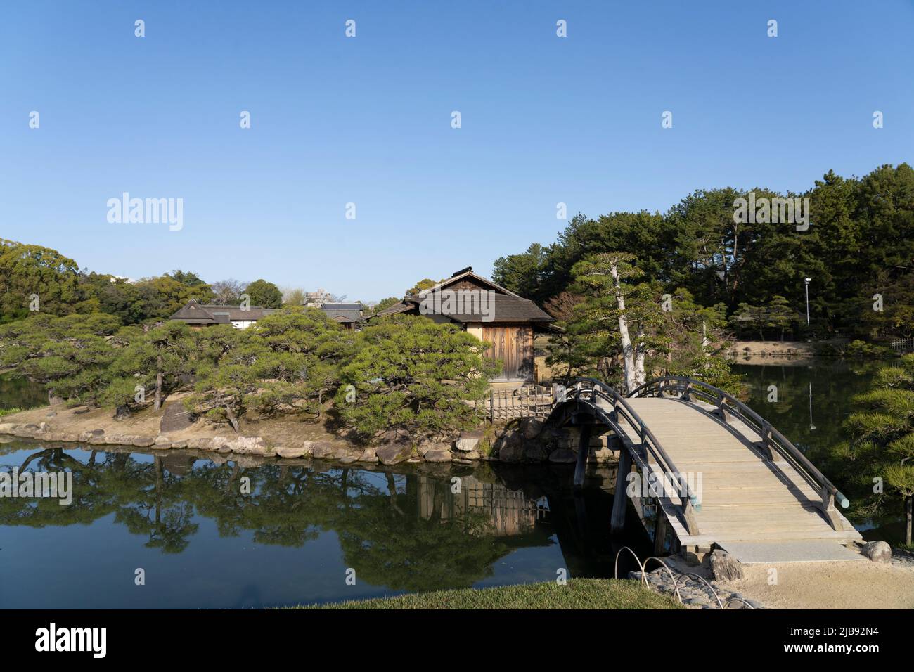 Korakuen Japanese Garden, Okayama City, Okayama, Western Honshu, Japan. Stock Photo