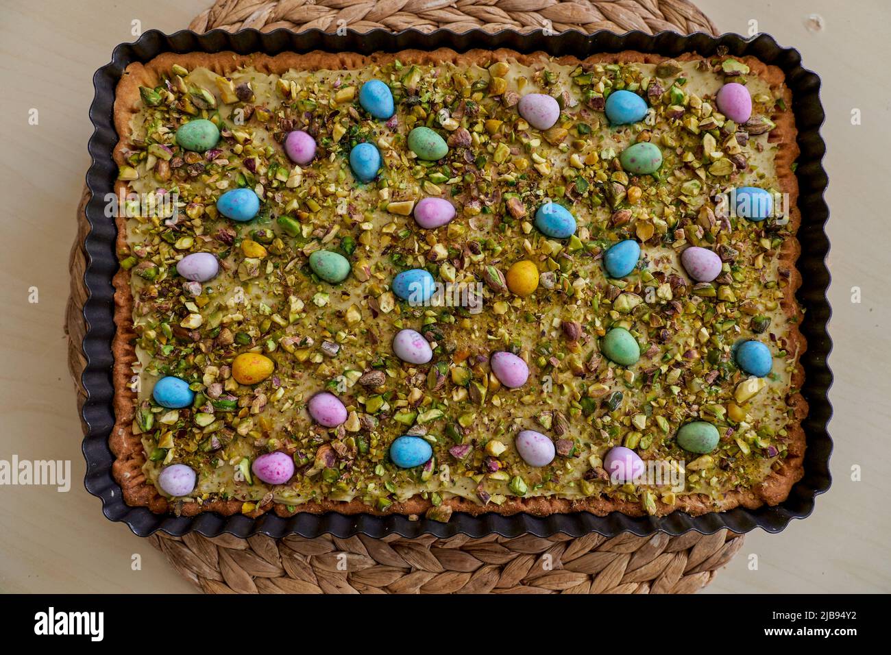 Mazurek Easter Polish cake Stock Photo