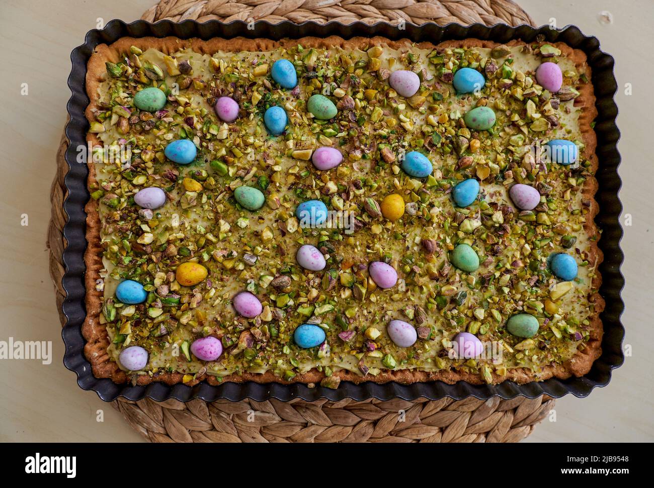 Mazurek Easter Polish cake Stock Photo