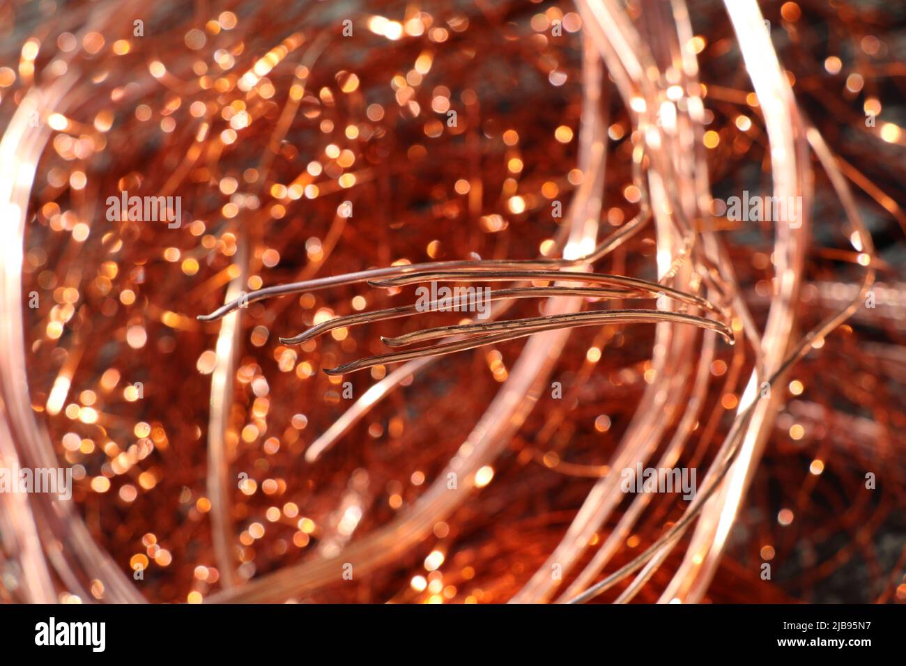 bunch of bright copper wires for recycling Stock Photo Alamy