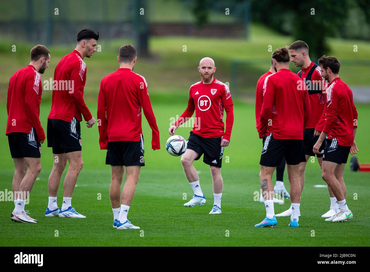 Hensol, UK. 04th June, 2022. Jonny Williams of Wales in training. Wales MD1 Training Session at The Vale Resort on the 4th June 2022 ahead of the 2022 FIFA World Cup Play Off Final against Ukraine. Credit: Lewis Mitchell/Alamy Live News Stock Photo