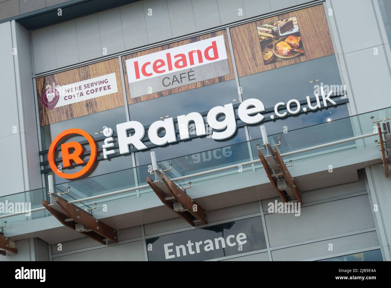 The range store shop logo, ashford, kent, uk Stock Photo
