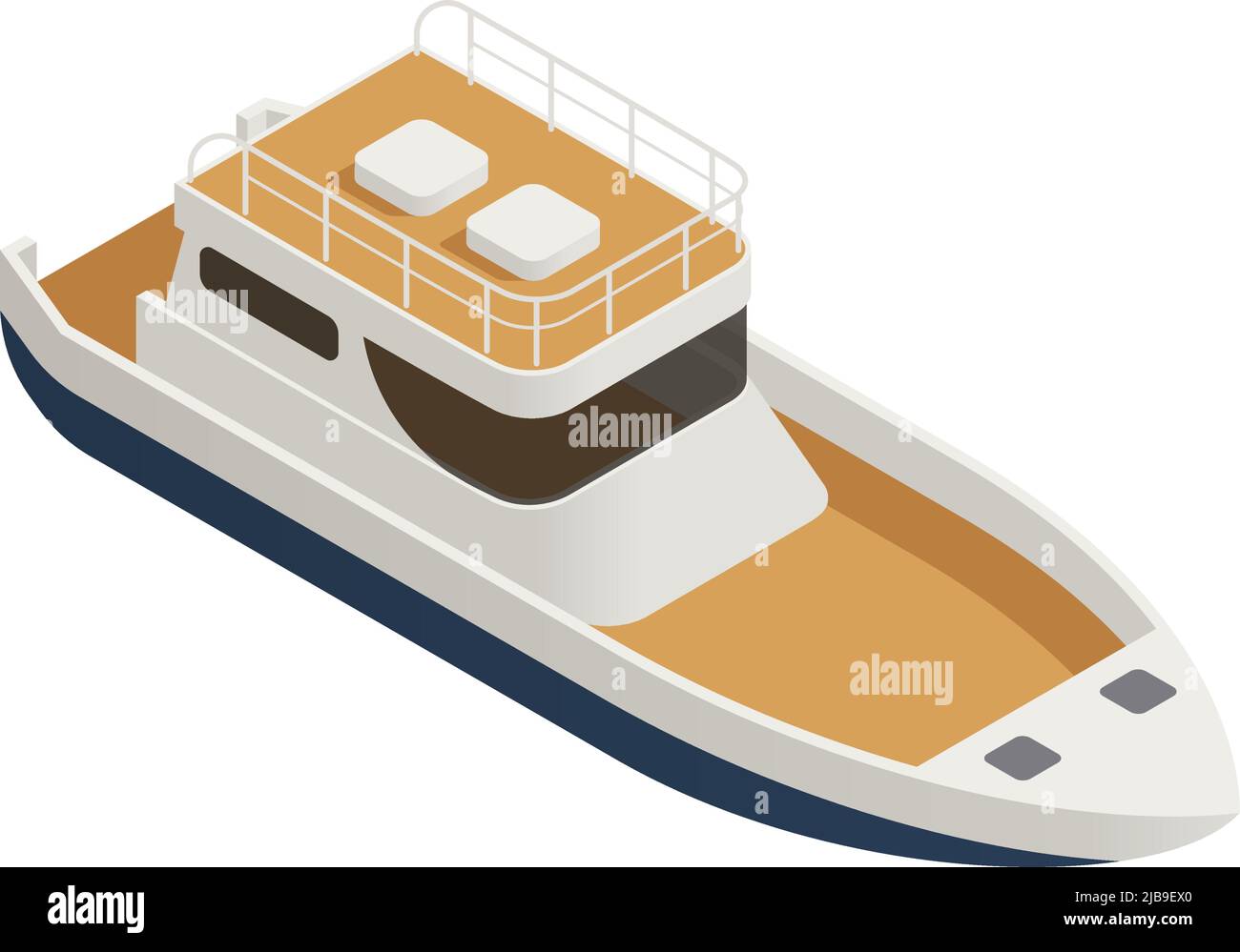 Yachting isometric composition with isolated image of cutter boat on ...