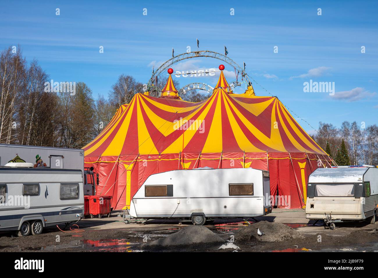 Sirkus Tähti circus tent in Eteläpuisto park in Tampere, Finland Stock Photo