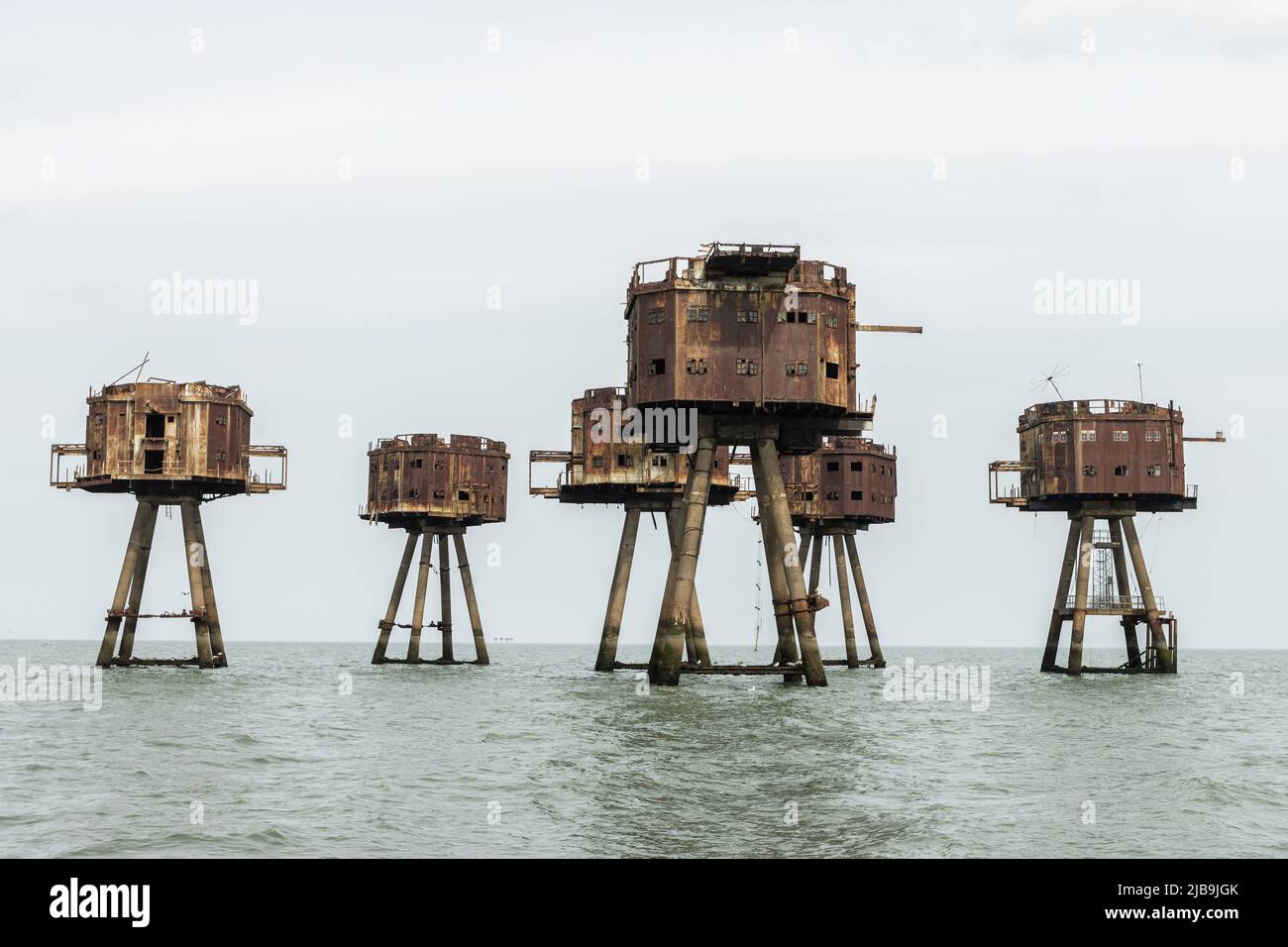 Maunsell Forts in the Thames Estuary Stock Photo