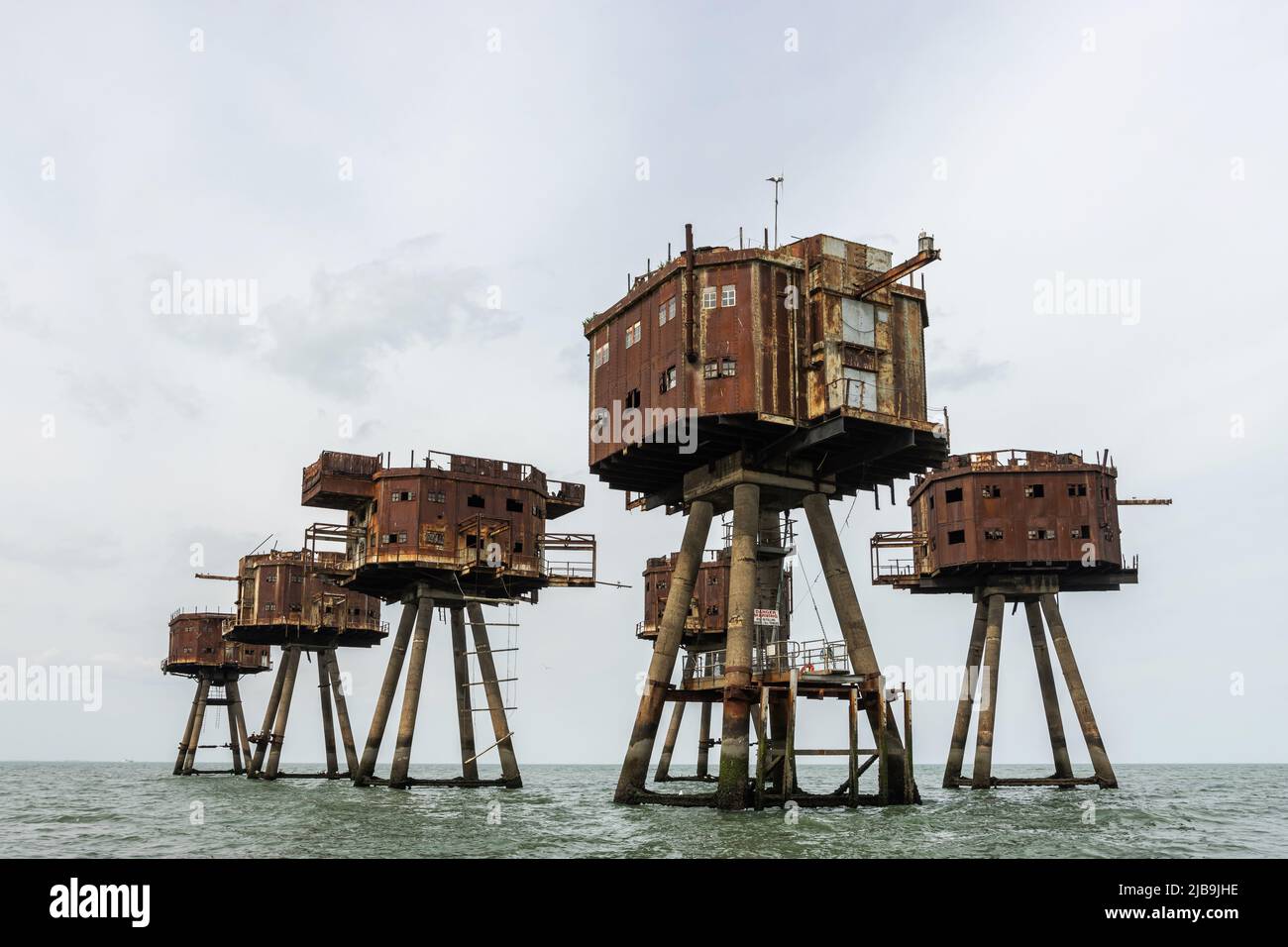 Maunsell Forts in the Thames Estuary Stock Photo
