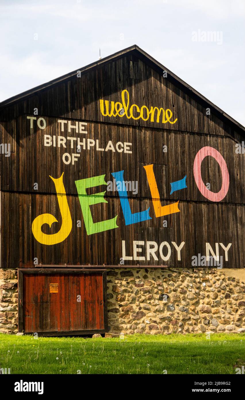 to the birthplace of JellO in Le Roy New York Stock Photo Alamy