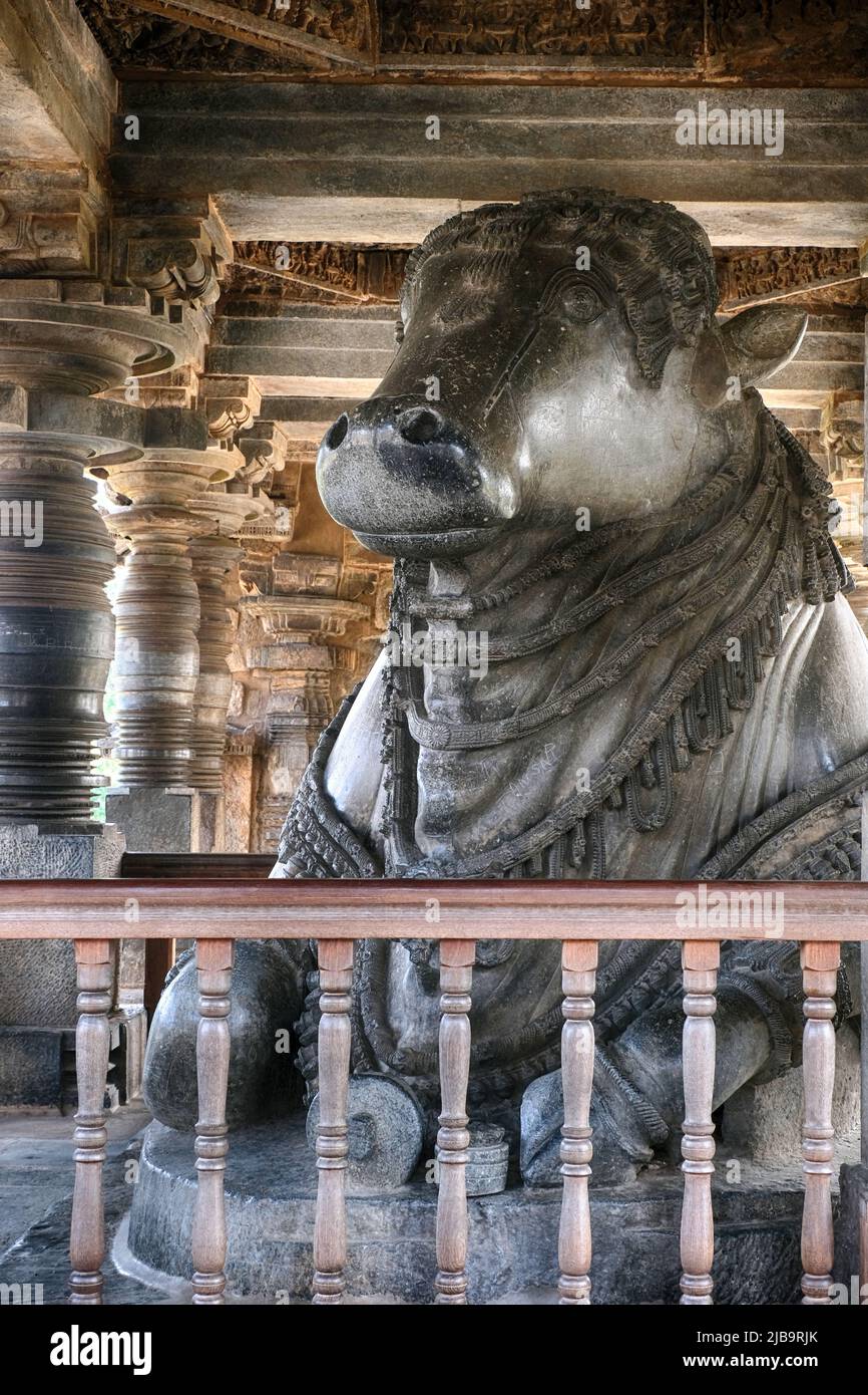 20 December 2021, largest Monolithic Nandi Statue at Hoysaleswara