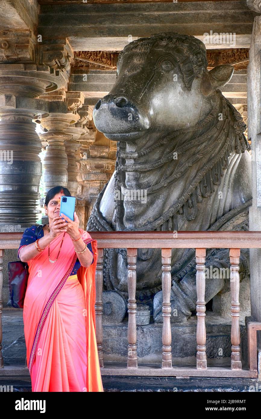 20 December 2021, largest Monolithic Nandi Statue at Hoysaleswara