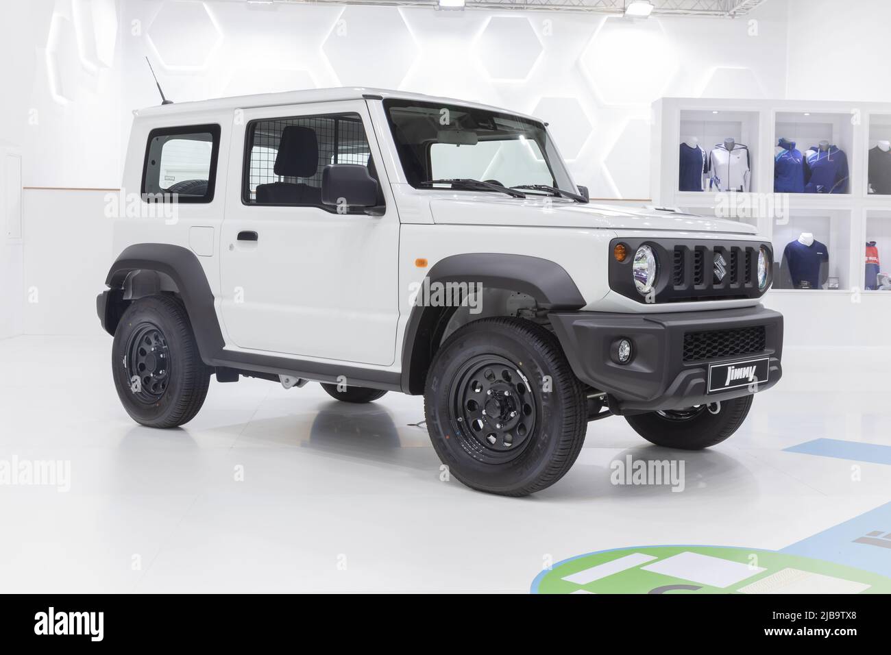 BARCELONA, SPAIN-OCTOBER 4, 2021: Suzuki Jimny (Four Generation, 2018) Stock Photo