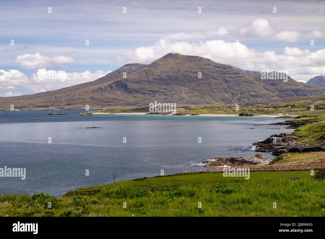 View over Lettergesh Beach, County Galway, Ireland Stock Photo
