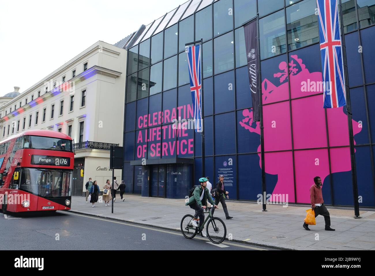 London, UK, 3rd June, 2022. Coutts, also known as the Queen's bank has