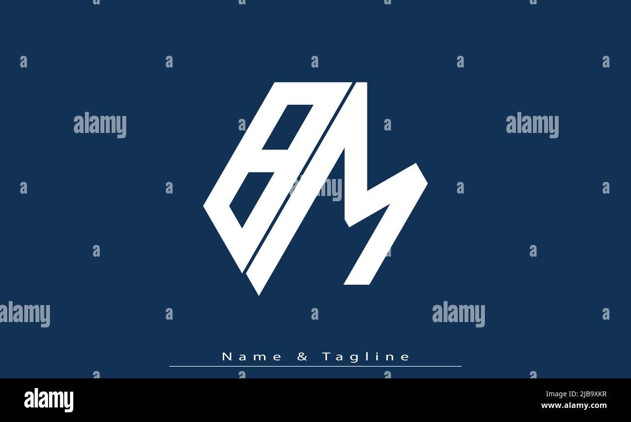 Alphabet letters Initials Monogram logo BM, MB Stock Vector Image & Art ...