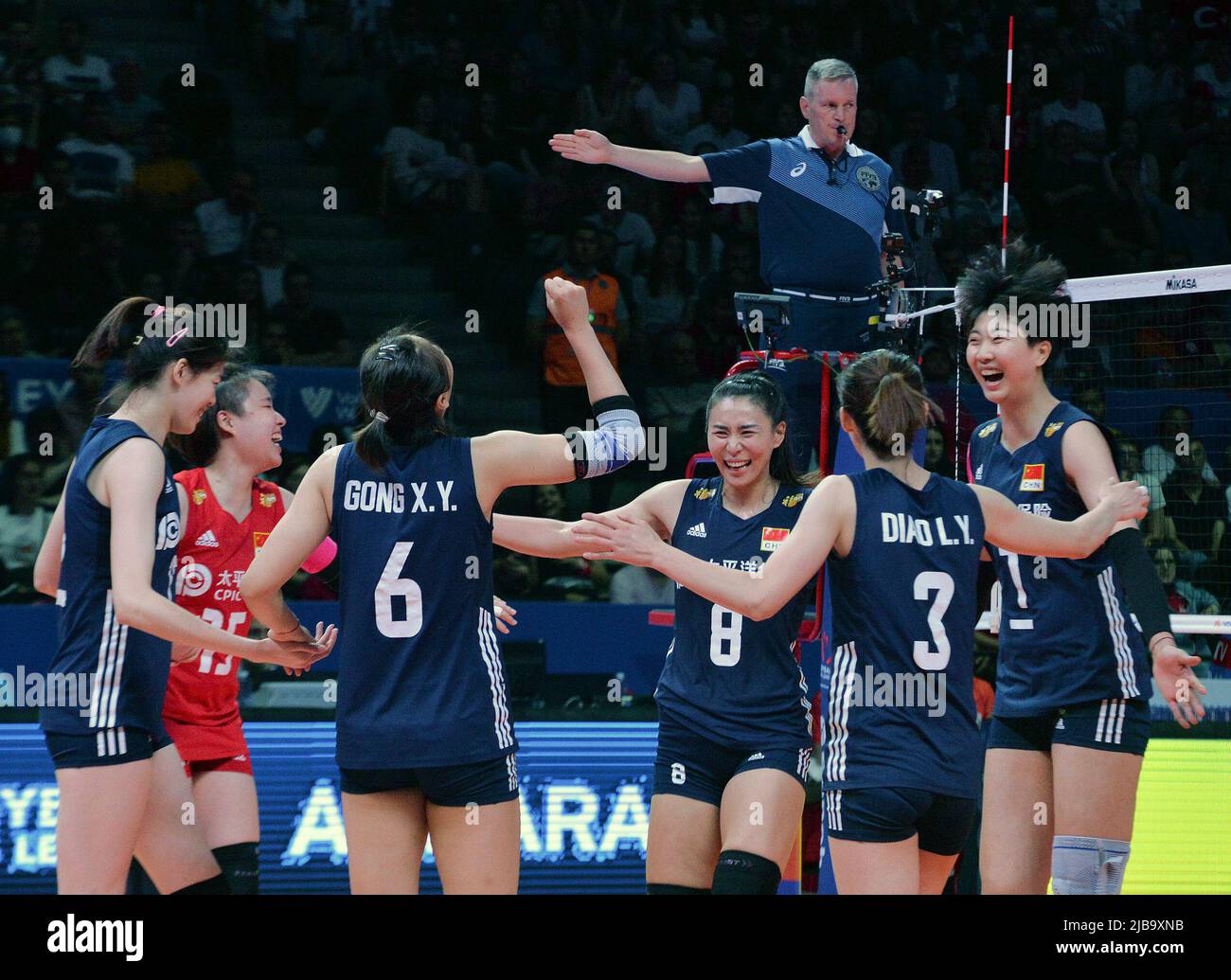 Ankara, Turkey. 4th June, 2022. Players of China celebrate during the