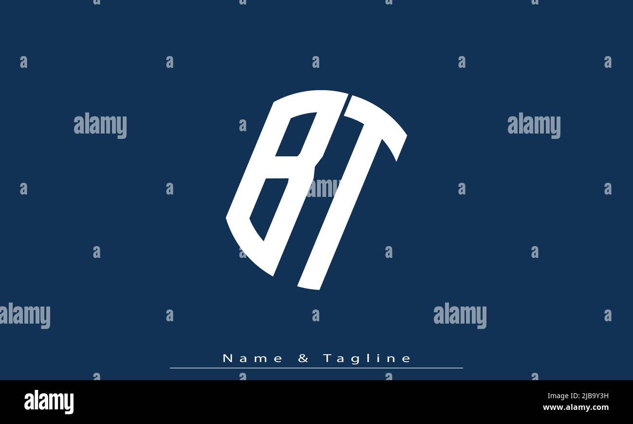 Alphabet letters Initials Monogram logo AT, TA Stock Vector