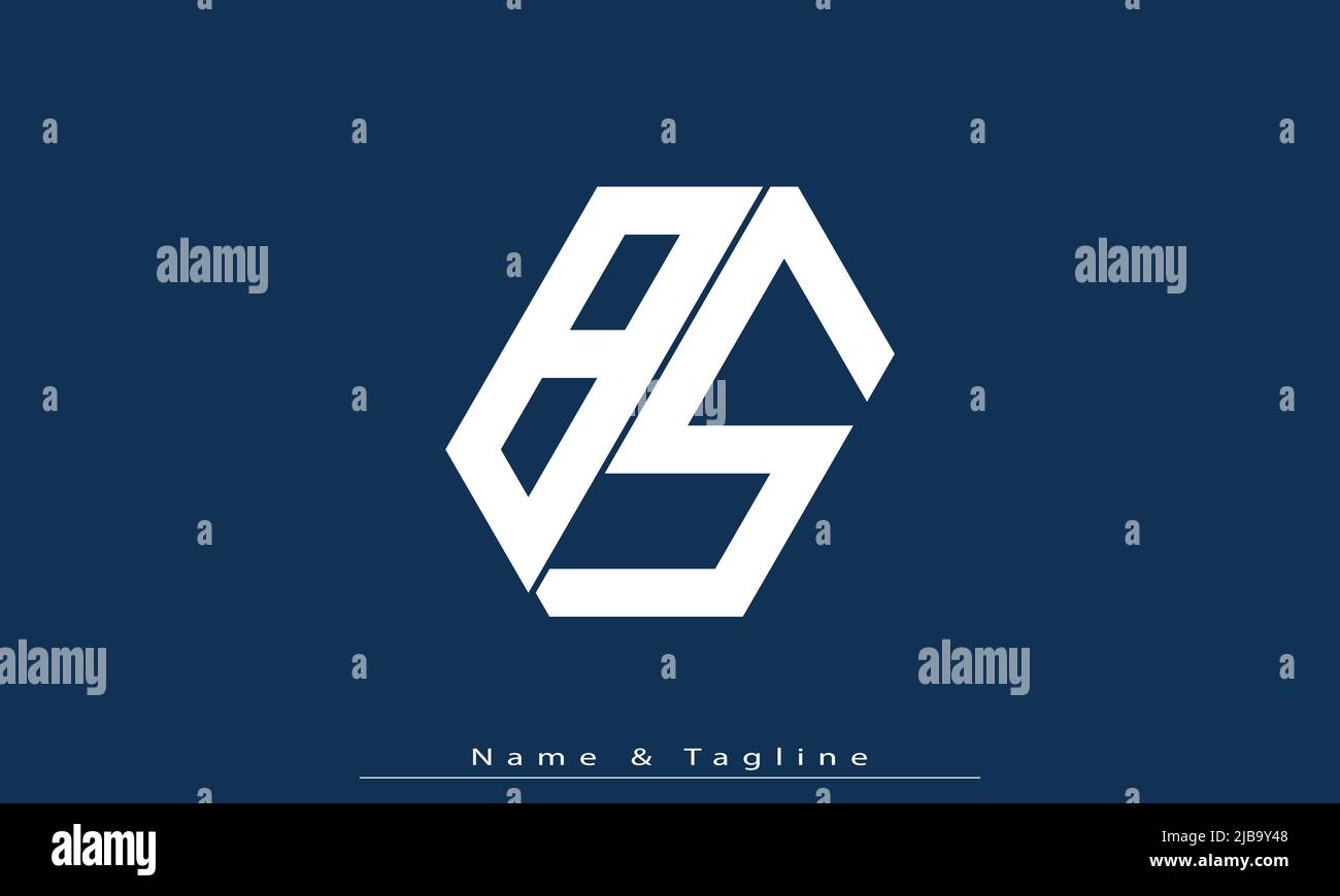 Alphabet letters Initials Monogram logo BS, SB Stock Vector