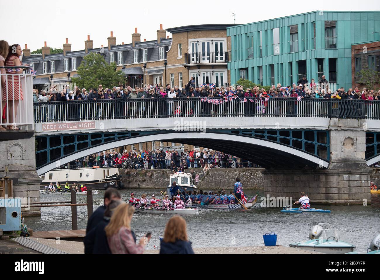 Windsor, Berkshire, UK. 4th June, 2022. A spectacular Platinum Jubilee