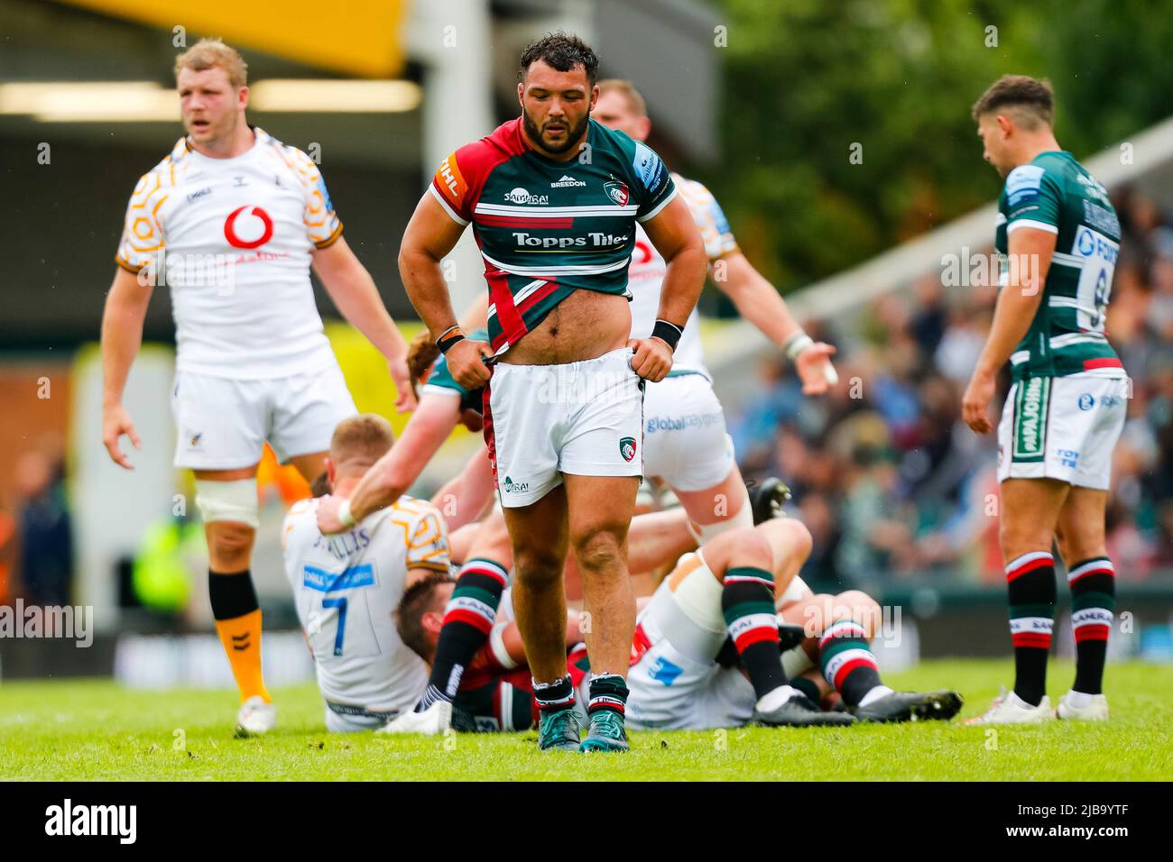 4th June 2022; Mattioli Woods Welford Road Stadium, Leicester, England; Gallagher Premiership Rugby, Leicester Tigers versus Wasps; Ellis Genge of Leicester Tigers Stock Photo