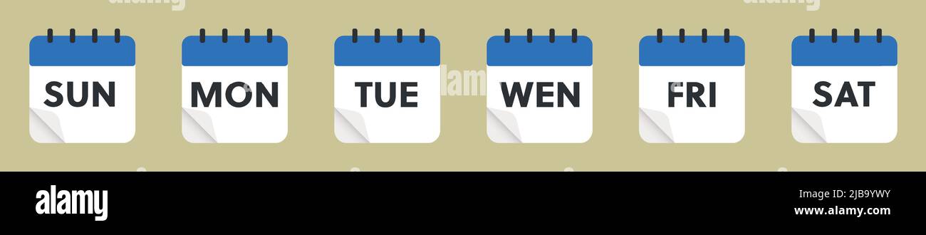 Weekdays. Seven Days Lettering. Calendar. Days Of The Week Monday, Tuesday,  Wednesday, Thursday, Friday, Saturday, Sunday. Lettering Of Calendar List.  Royalty Free SVG, Cliparts, Vectors, and Stock Illustration. Image 63247637.