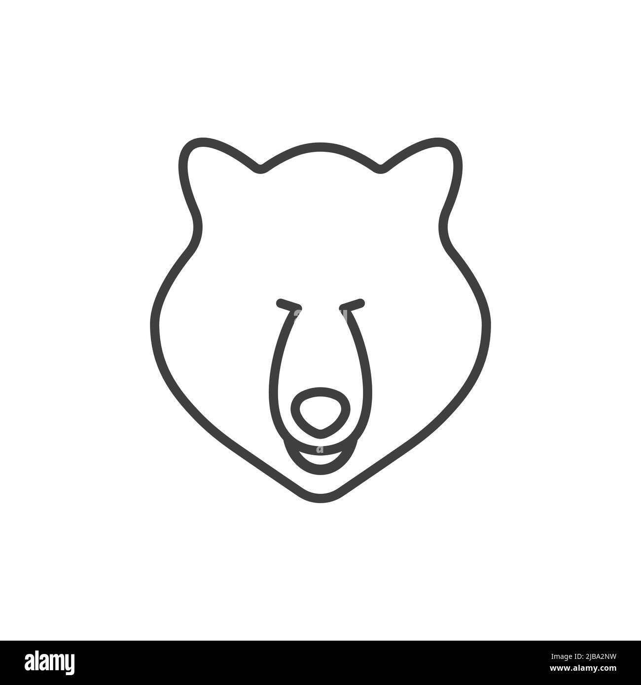 Head of bear symbol. Bear icon, logo. Team mascot, minimal sign Stock  Vector Image & Art - Alamy