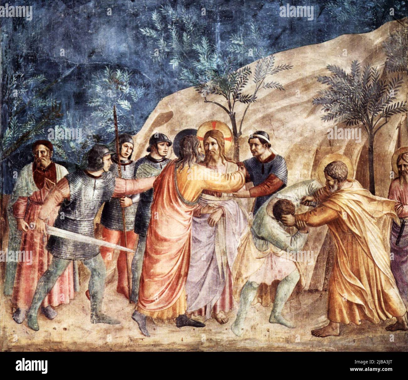 The Capture of Christ by Fra Angelica (1395-1455) Stock Photo