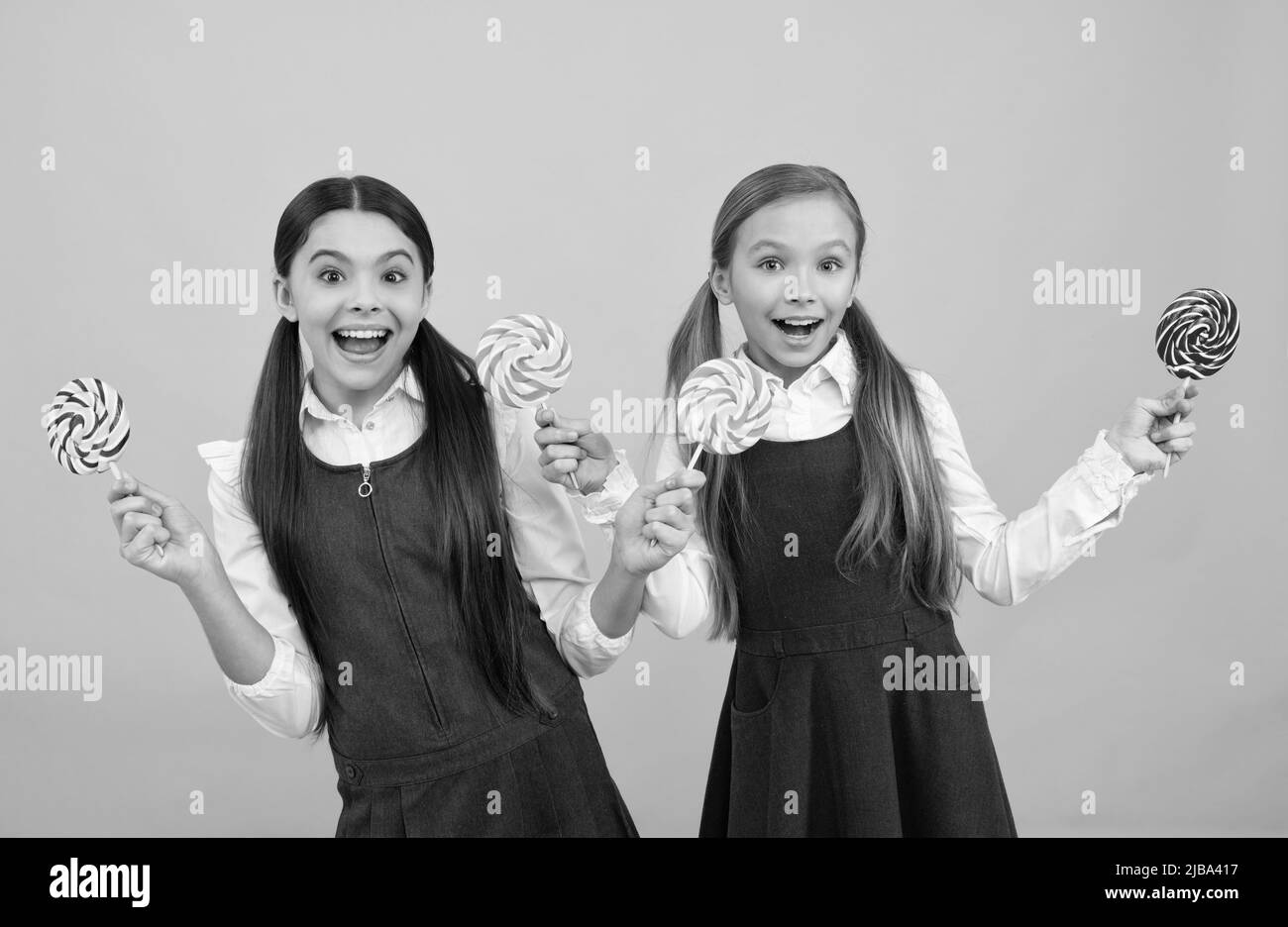 Happy girls school in Black and White Stock Photos & Images - Alamy