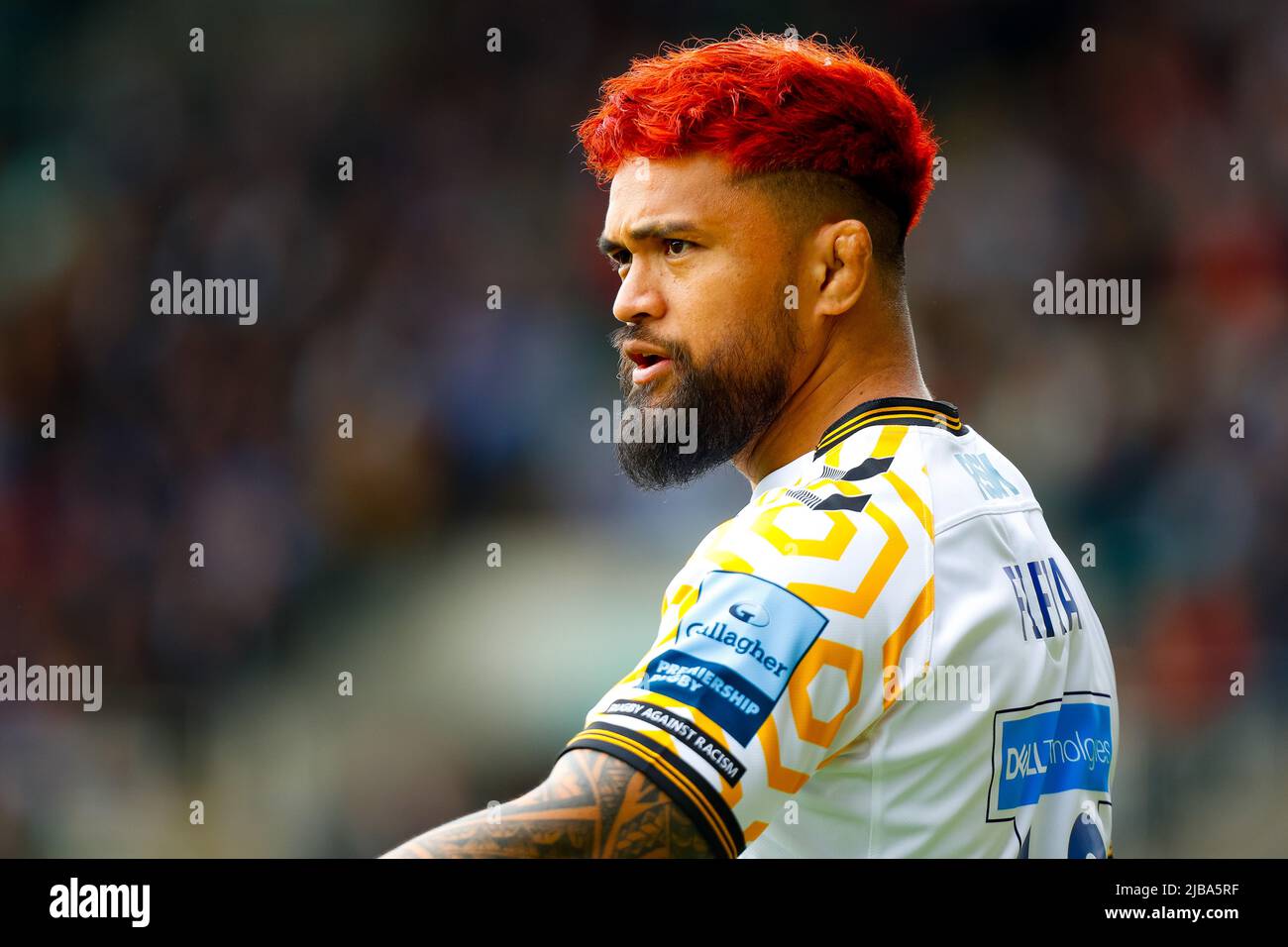 4th June 2022; Mattioli Woods Welford Road Stadium, Leicester, England; Gallagher Premiership Rugby, Leicester Tigers versus Wasps; Vaea Fifita of Wasps Stock Photo