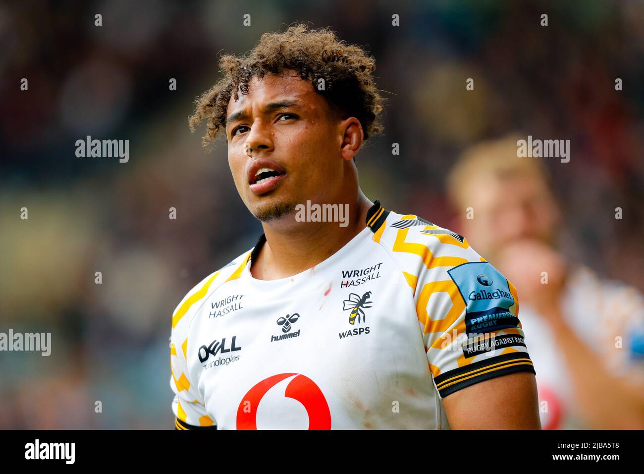 4th June 2022; Mattioli Woods Welford Road Stadium, Leicester, England; Gallagher Premiership Rugby, Leicester Tigers versus Wasps; Gabriel Oghre of Wasps Stock Photo