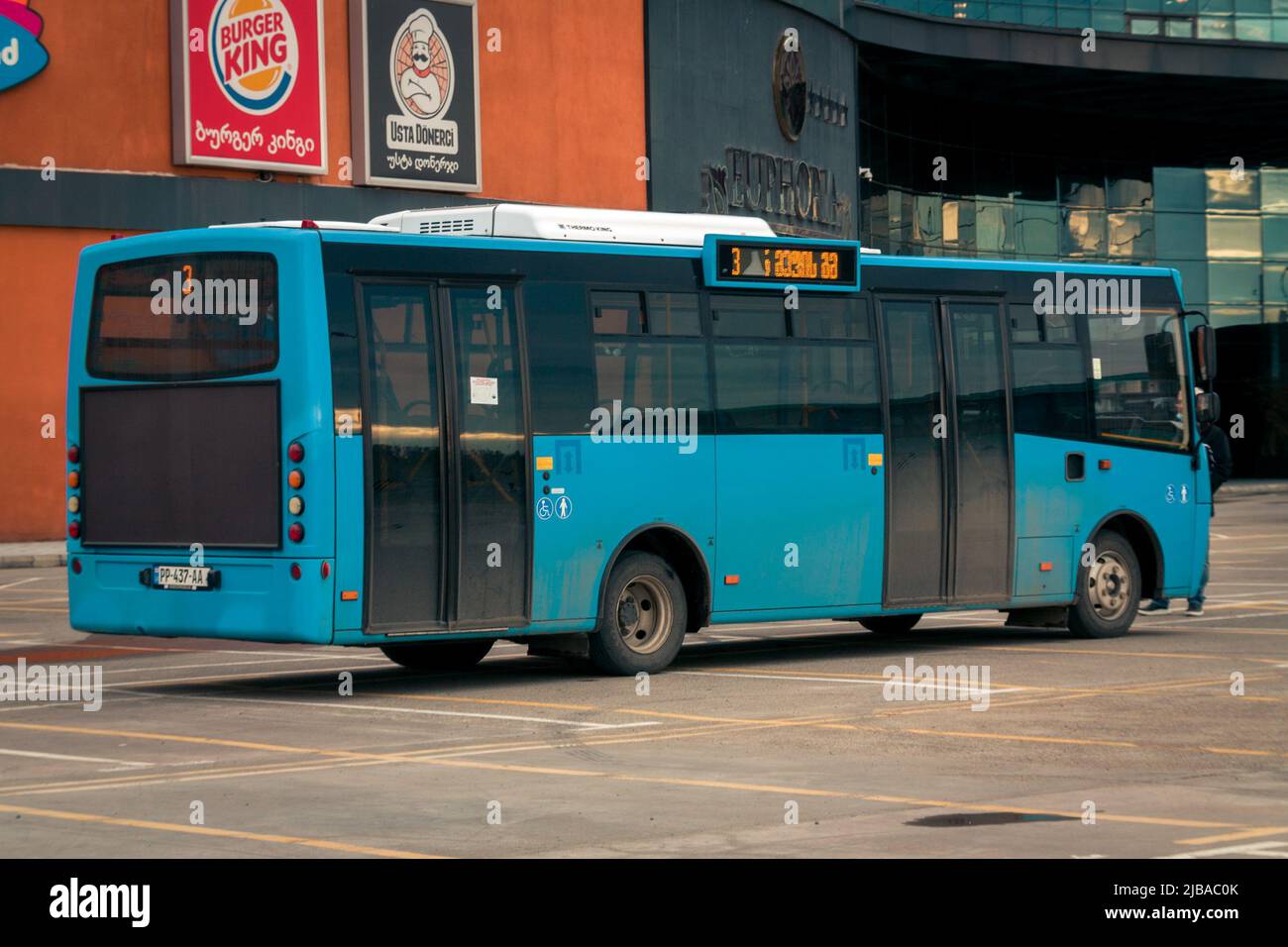 Batumi. Georgia- March 19, 2021: Municipal bus on the streets of Batumi Stock Photo