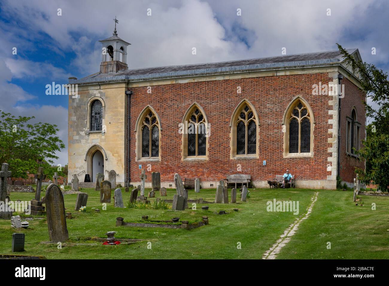 Wimpole Hall, Cambridgeshire, England, UK - view of St Andrew's church Stock Photo