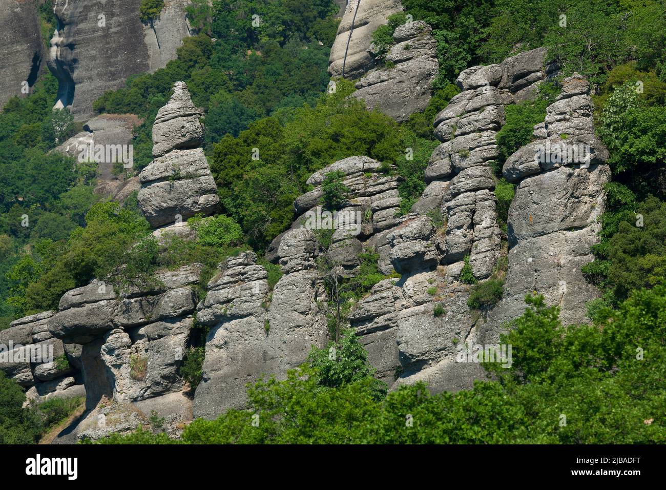 Rocks formations,  Meteora, Thessaly, Greece Stock Photo