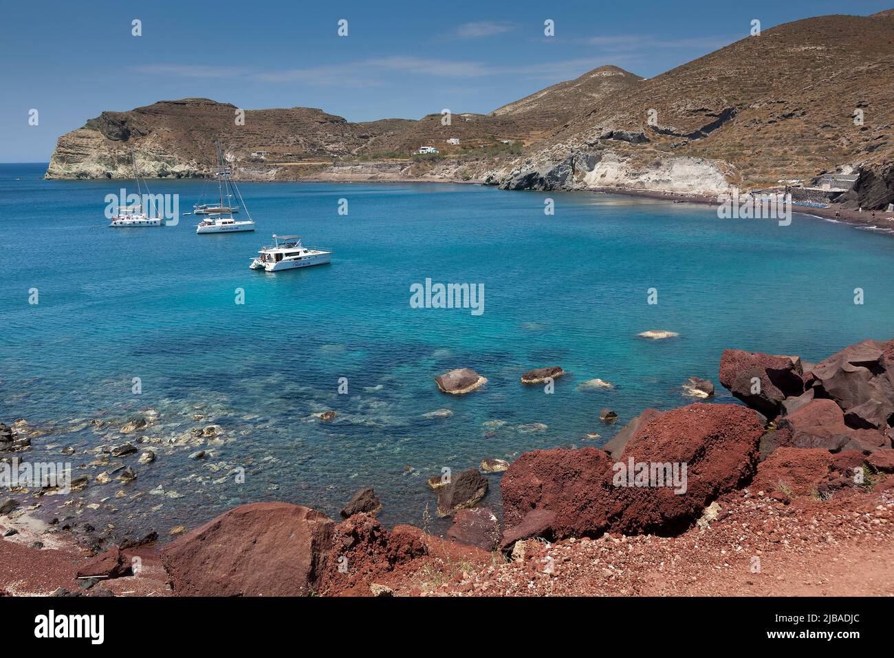 Red beach, Santorini Cyclades islands, Greece Stock Photo