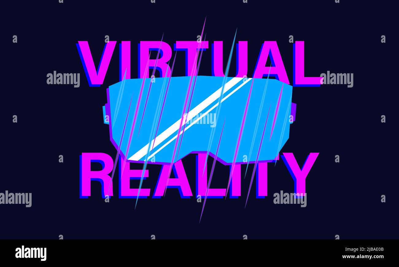 VR banner with augmented glasses, Virtual reality, Futuristic Cyber