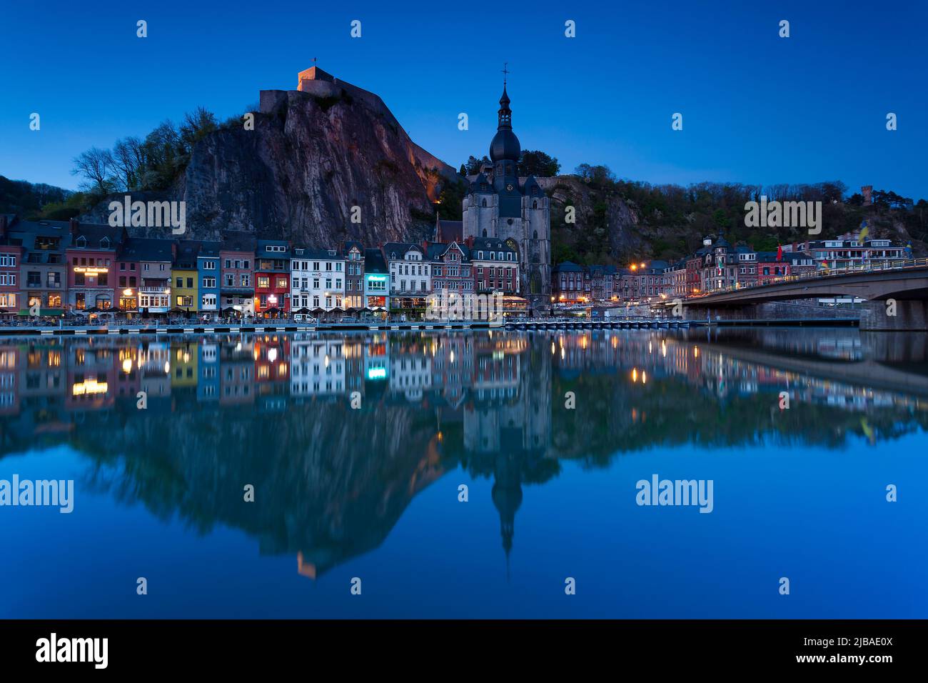 Village of Dinant, Namur, Wallonia, Belgium Stock Photo