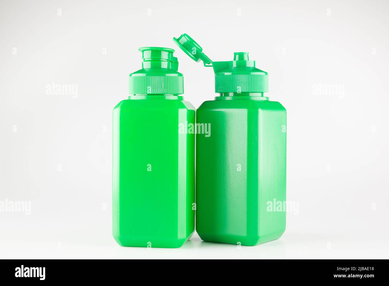 made of green plastic medical jars with lids Stock Photo Alamy