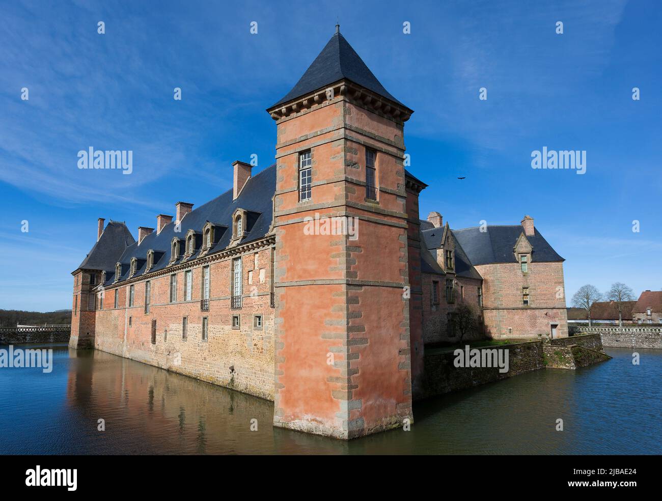Carrouges castle, Carrouges, Normandy, France Stock Photo
