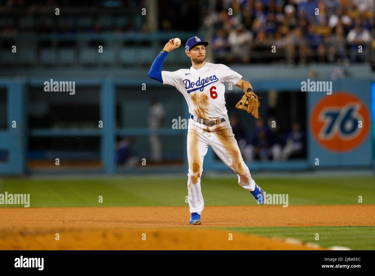 Los Angeles Dodgers shortstop Trea Turner (6) flies out to right field in  the first inning during an MLB baseball game against the Arizona  Diamondback Stock Photo - Alamy