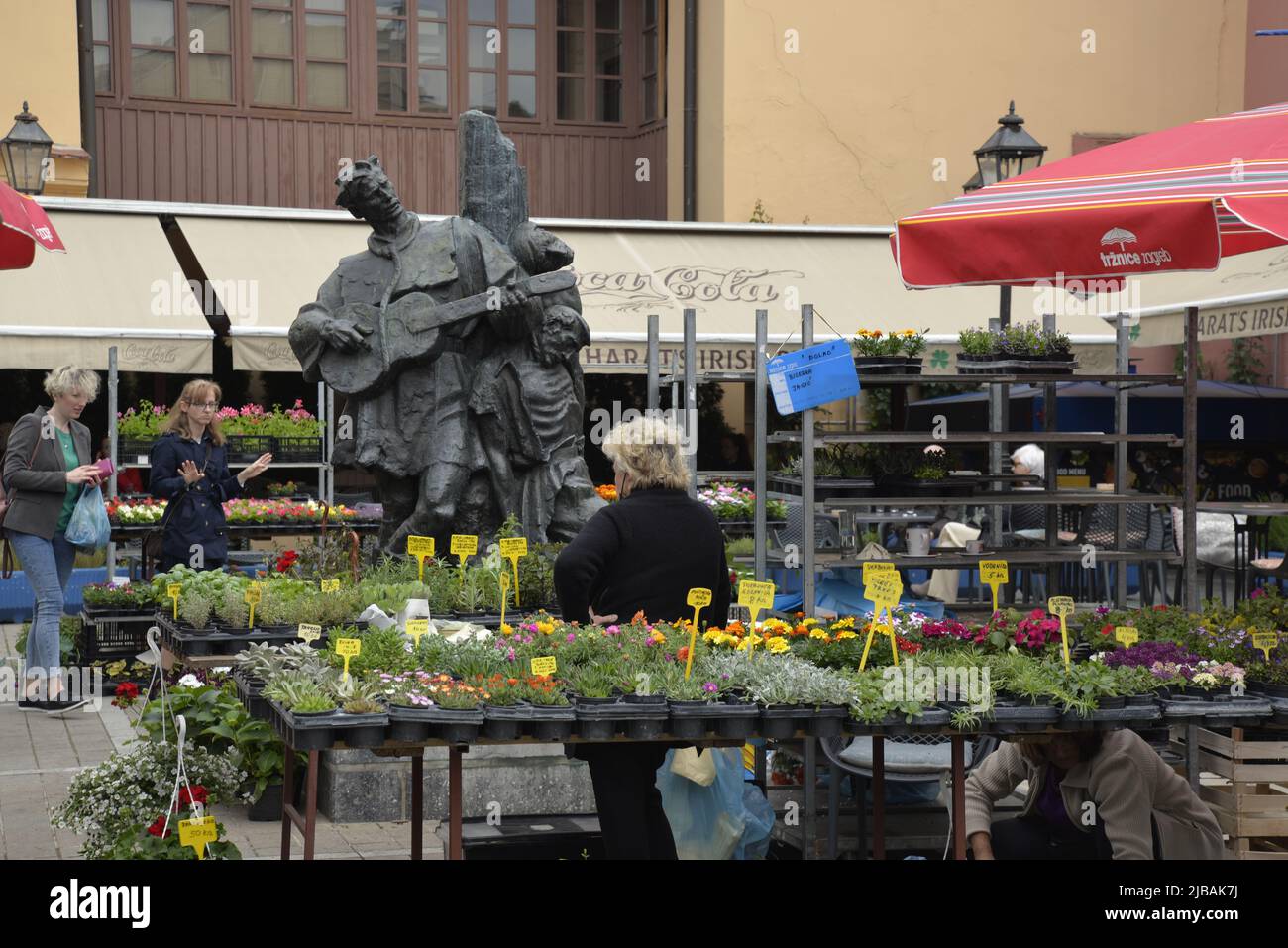 Dolac Market, Zagreb, Croatia Stock Photo