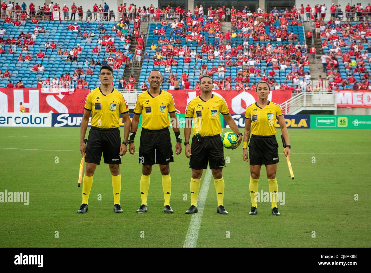 Natal, Brazil. 04th June, 2022. RN - Natal - 04/06/2022 - BRAZILIAN D 2022, AMERICA X ICASA - The referee during a match between America-RN and Icasa at the Arena das Dunas stadium for the Brazilian championship D 2022. Photo: Augusto Ratis/AGIF/Sipa USA Credit: Sipa USA/Alamy Live News Stock Photo